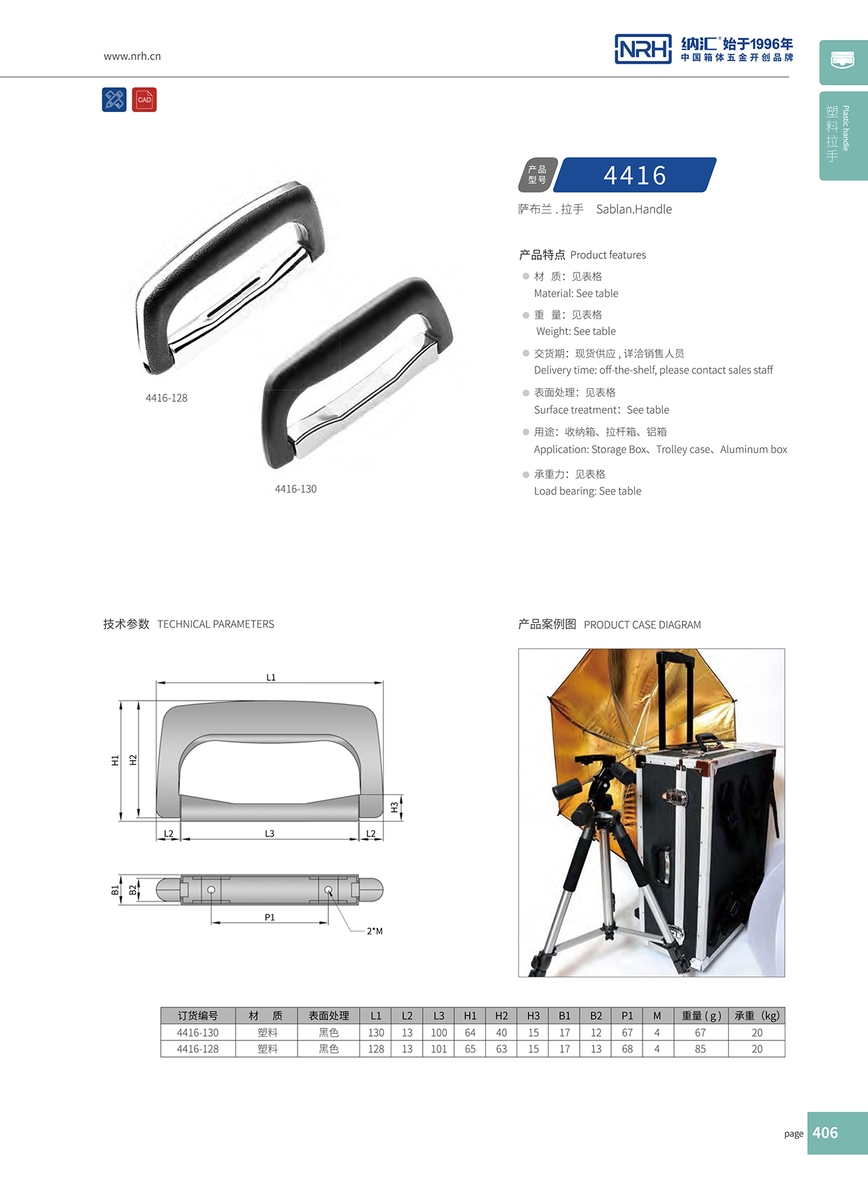 納匯/NRH 4416-128 鐵柜提手