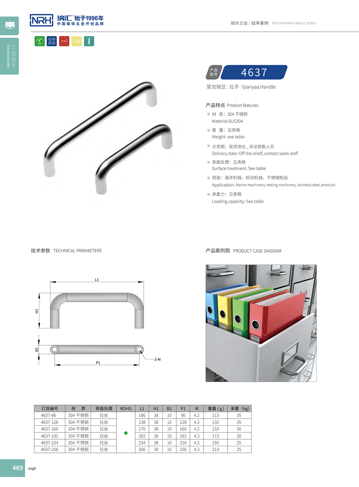 納匯/NRH 4637-64 指揮作業(yè)箱拉手